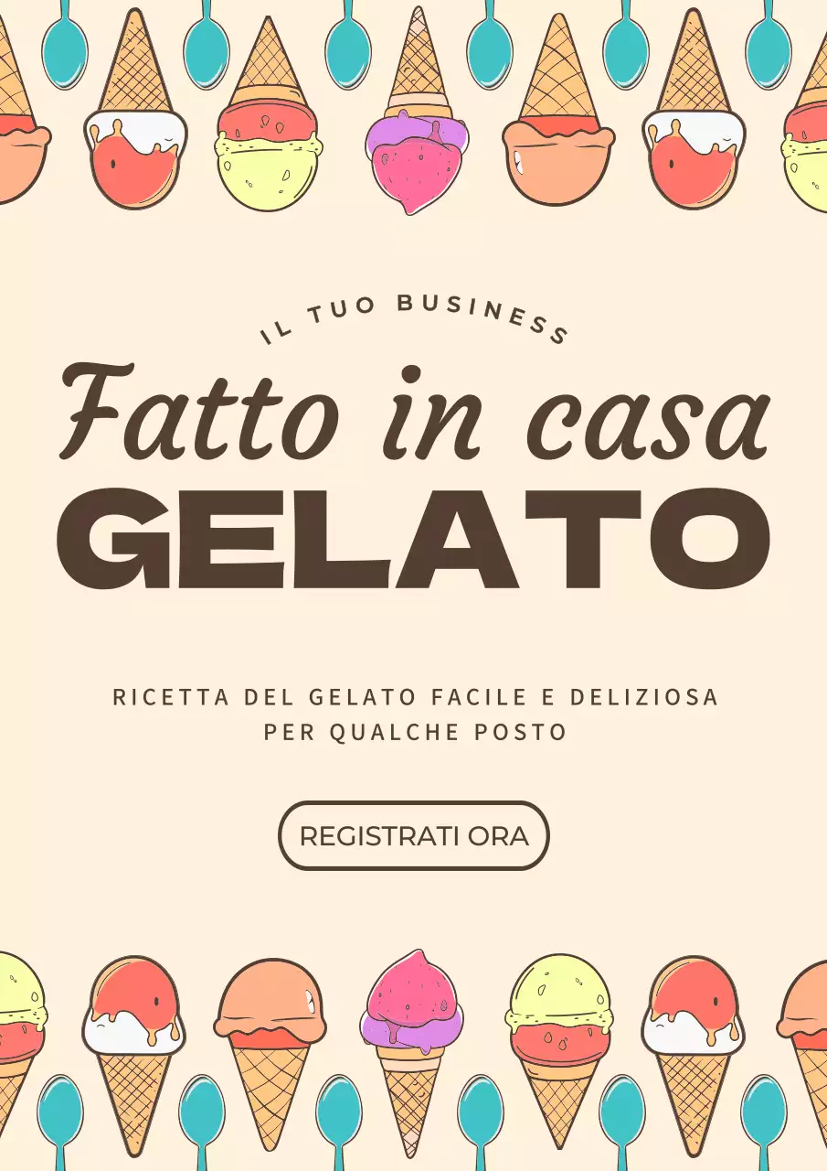 promozione gelato vintage homade grigio e marrone