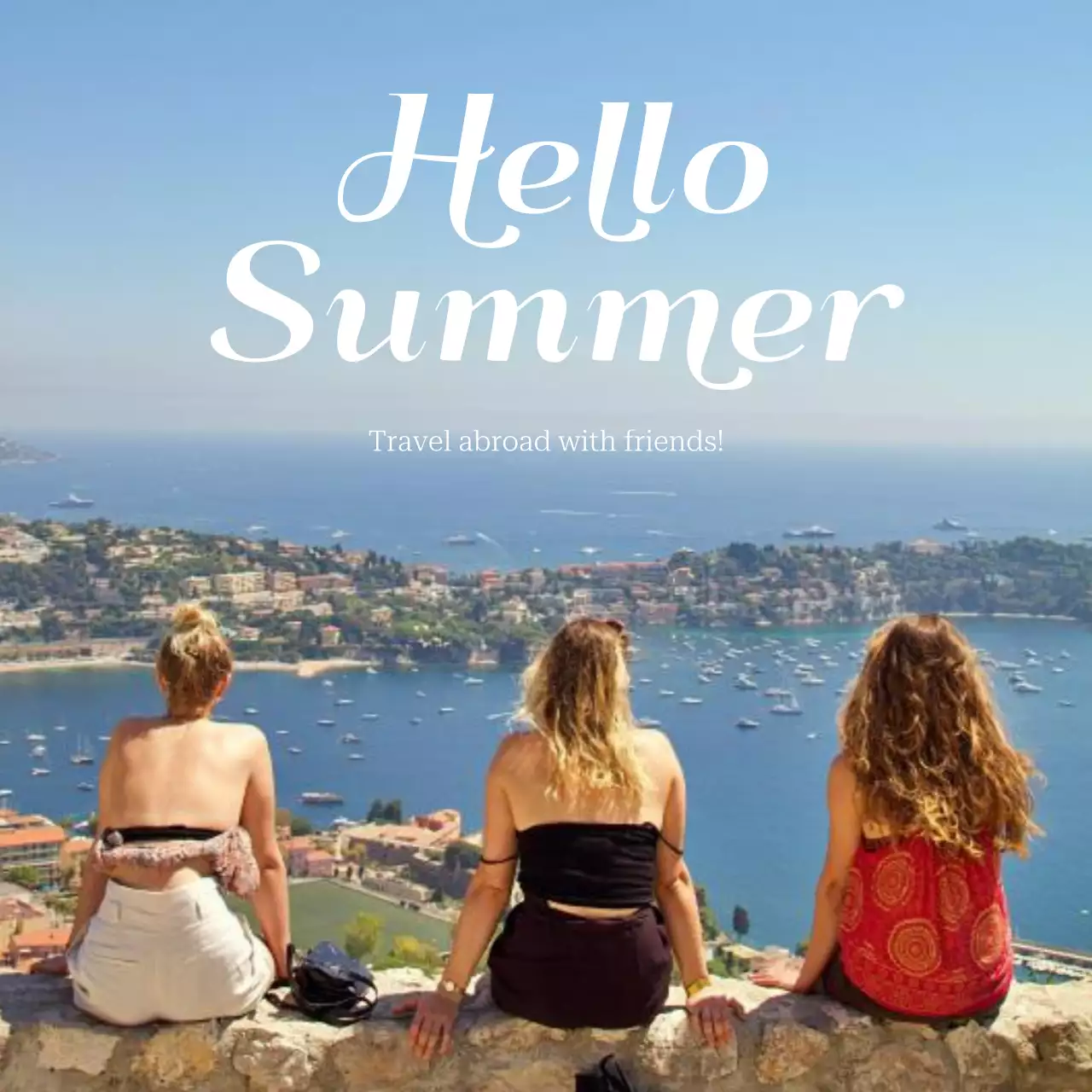 Blue Modern Summer Invitation Social Media Post