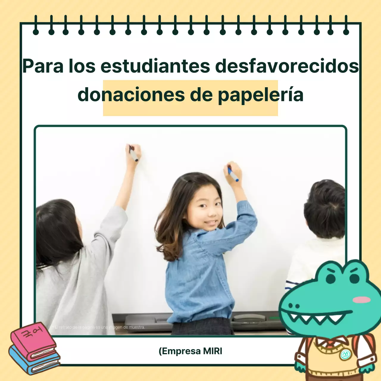 Promover una ceremonia kitsch de entrega de donativos en amarillo y menta