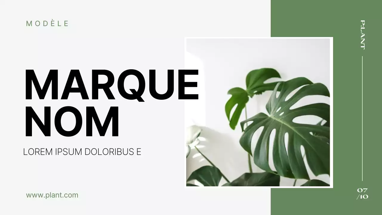 Un profil d'entreprise simple, à l'image de la marque, en vert et blanc