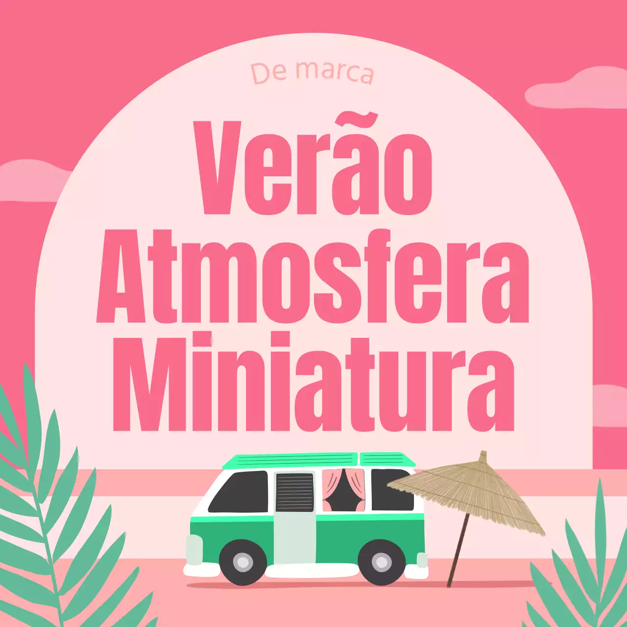 Vibrações de verão em azul e verde Título principal