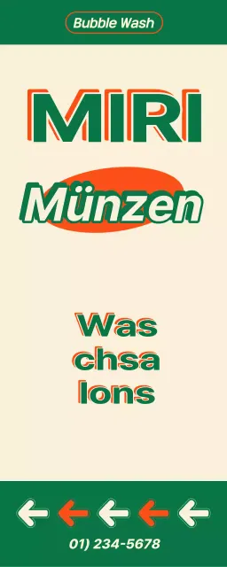 Münzwäscherei-Poster im amerikanischen Vintage-Stil