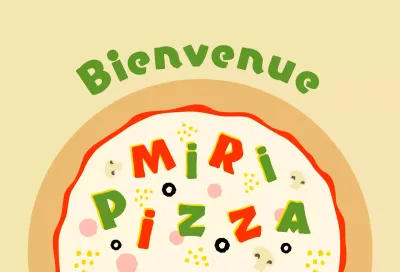 Balsa rond en forme de pizza pizzeria