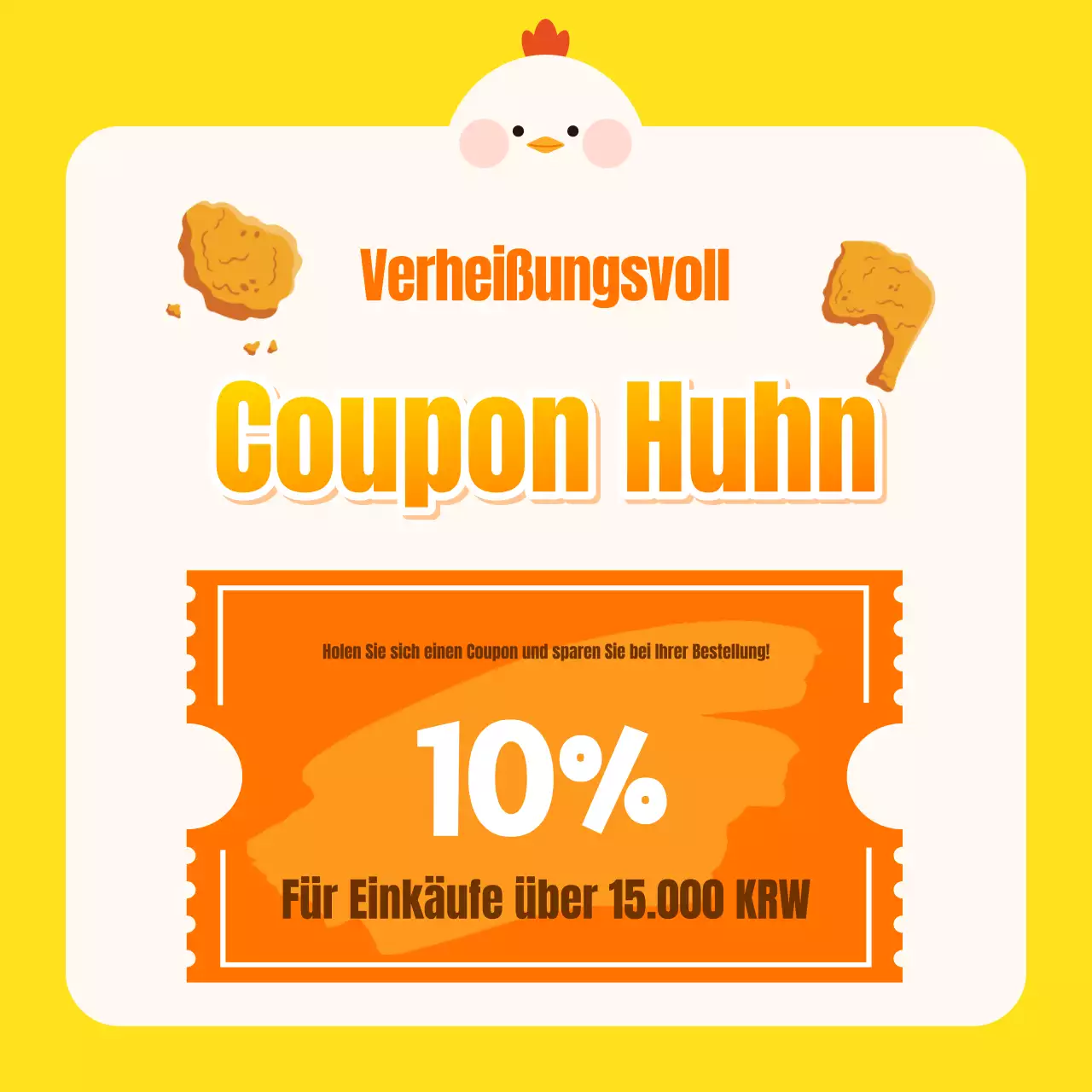 Förderung der orangefarbenen und gelben Flasche Glückstag Coupons
