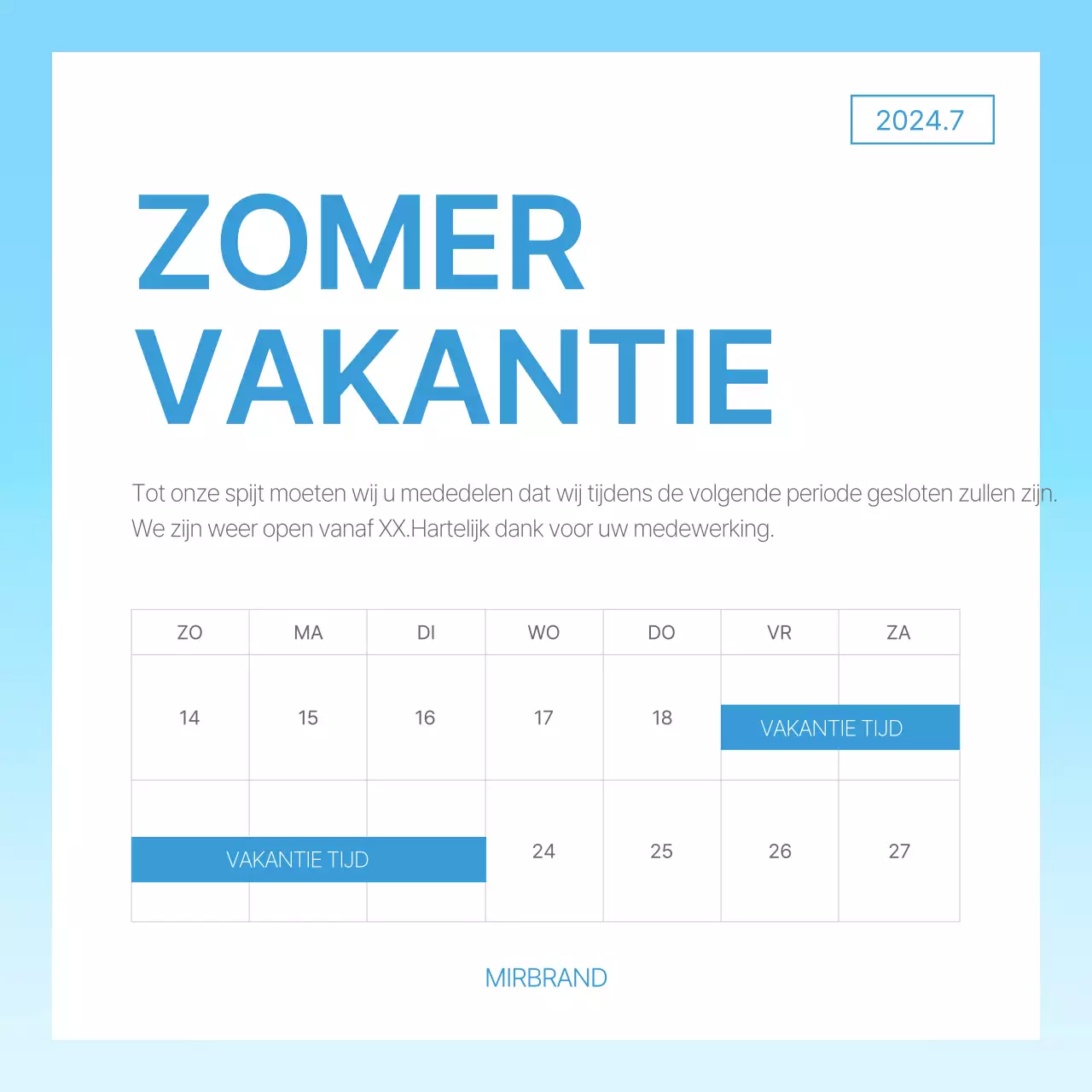 Blue Simple Vakantiegids.