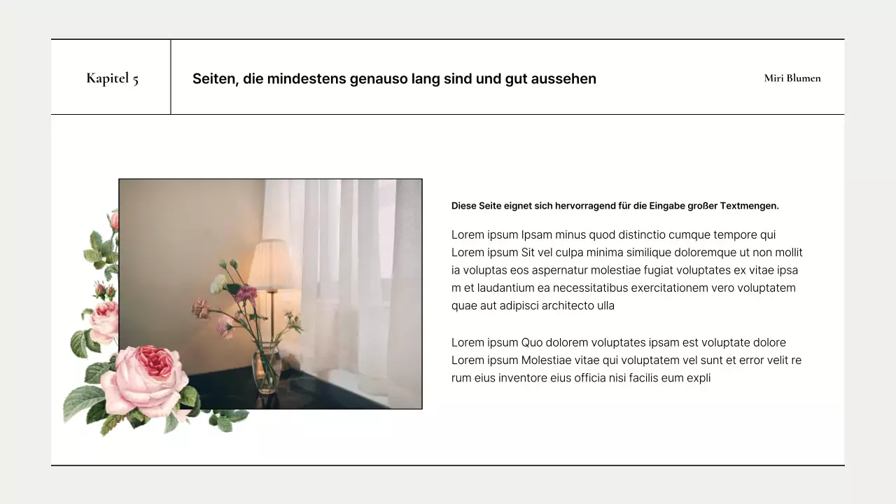 Eine einfache Markeneinführung mit grünen Rosen