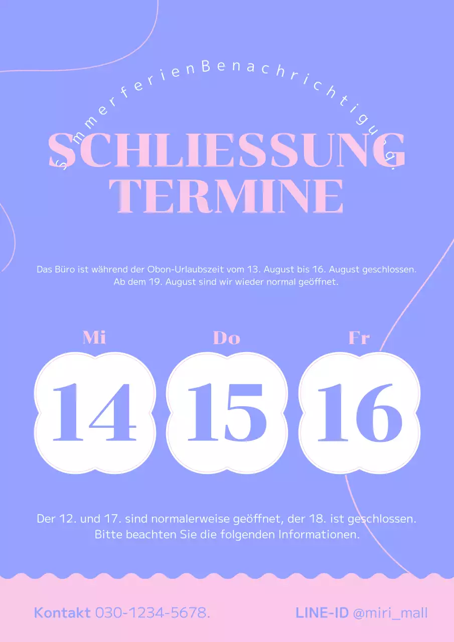 Ein niedliches Konzept Urlaub Hinweis in mauve und rosa