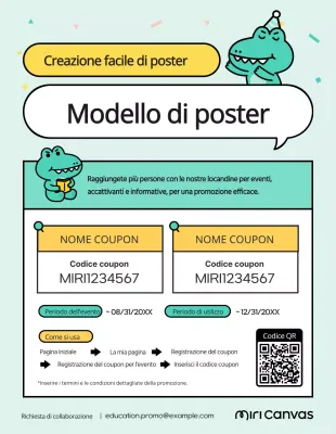 Promuovere un evento di vendita di menta e giallo