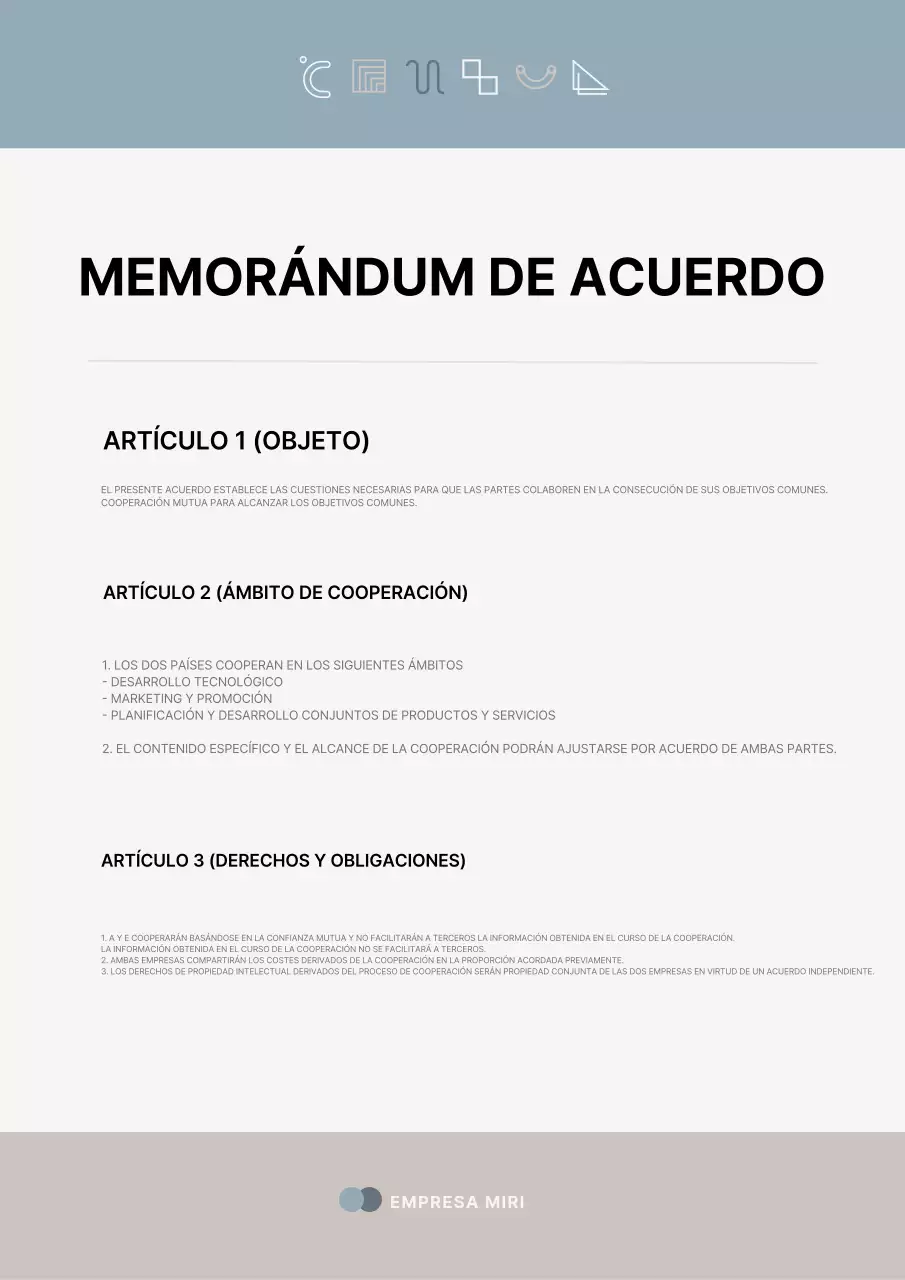 Un sencillo conjunto de papelería corporativa en azul claro y beige