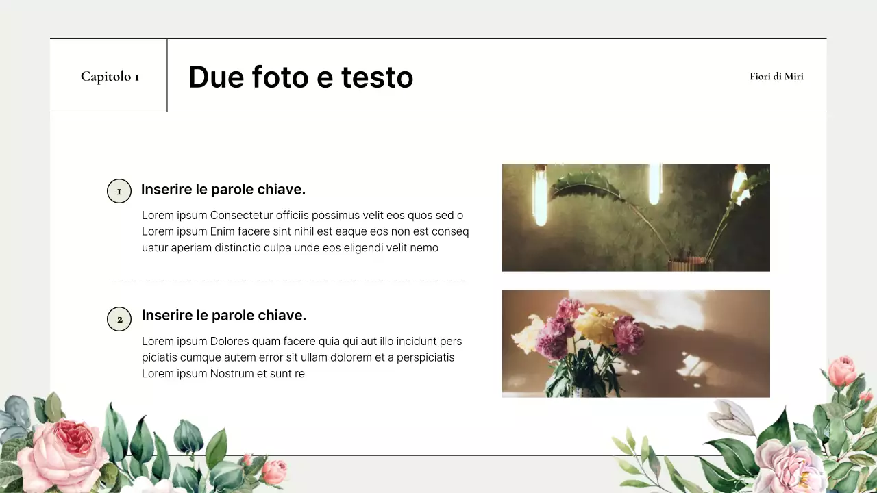 Una semplice presentazione del marchio con rose verdi