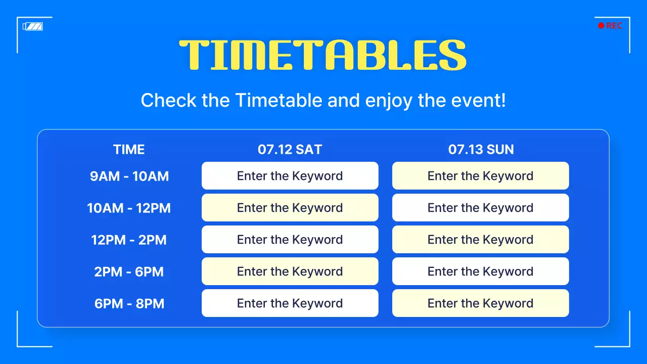 Blue Modern Summer Festival Announcement Presentation