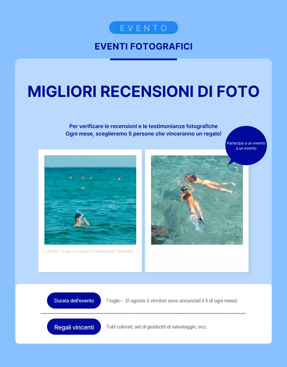 Una guida per una semplice collezione di accessori per l'acqua estivi blu e azzurri