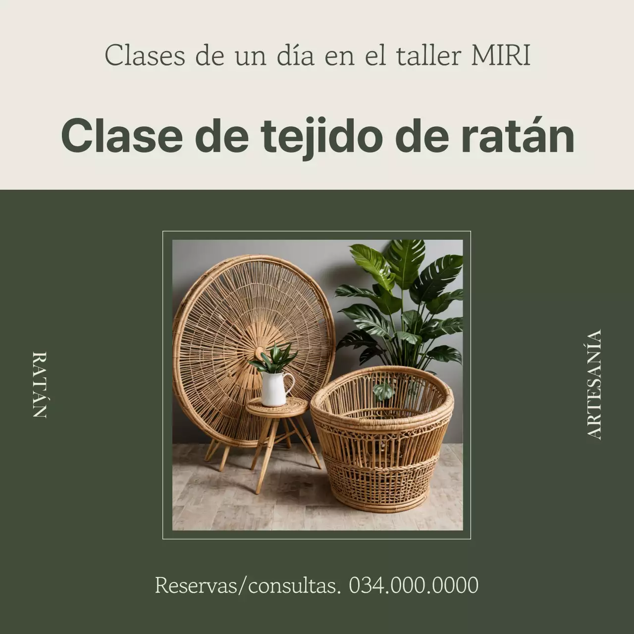 Promover una clase sencilla de un día en caqui y beige