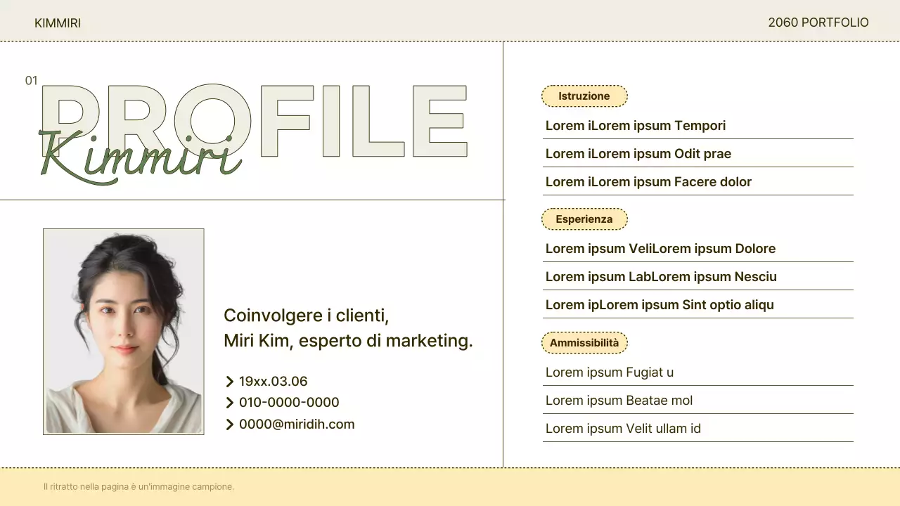 Astratto e beige Portafoglio semplice e facile da presentare