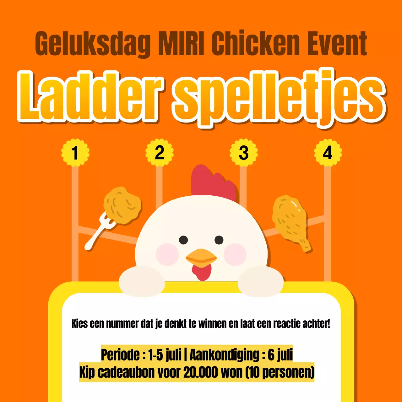 Promoot oranje en gele fles lucky day coupons