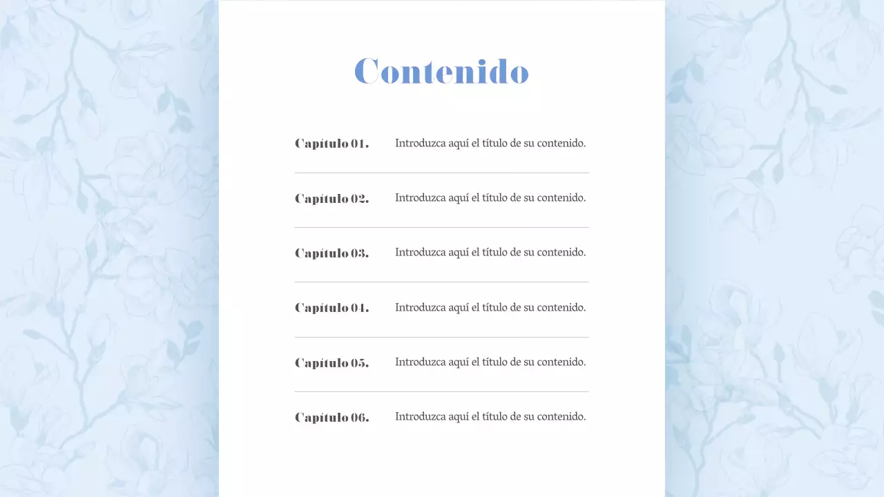 Una clásica propuesta floral veraniega en azul claro