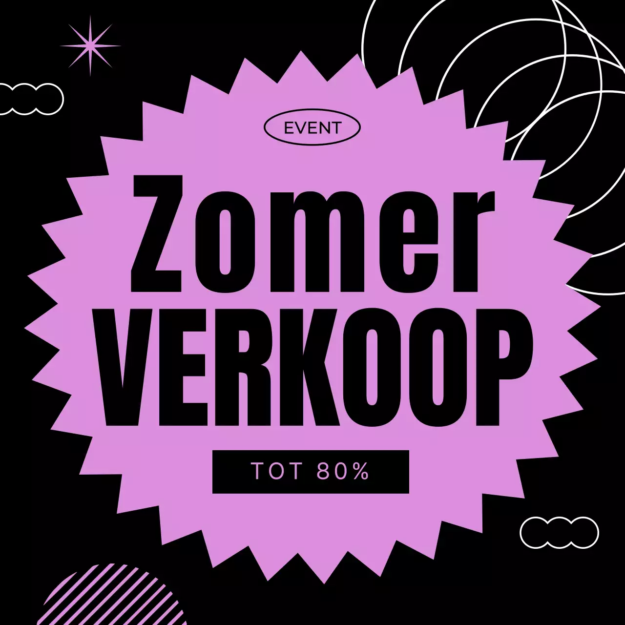 Promoot een kitscherige zomeruitverkoop in het zwart