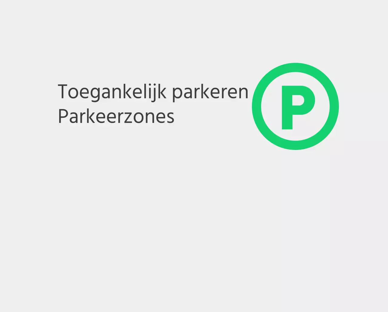 Groene toegankelijke parkeerplaatsen