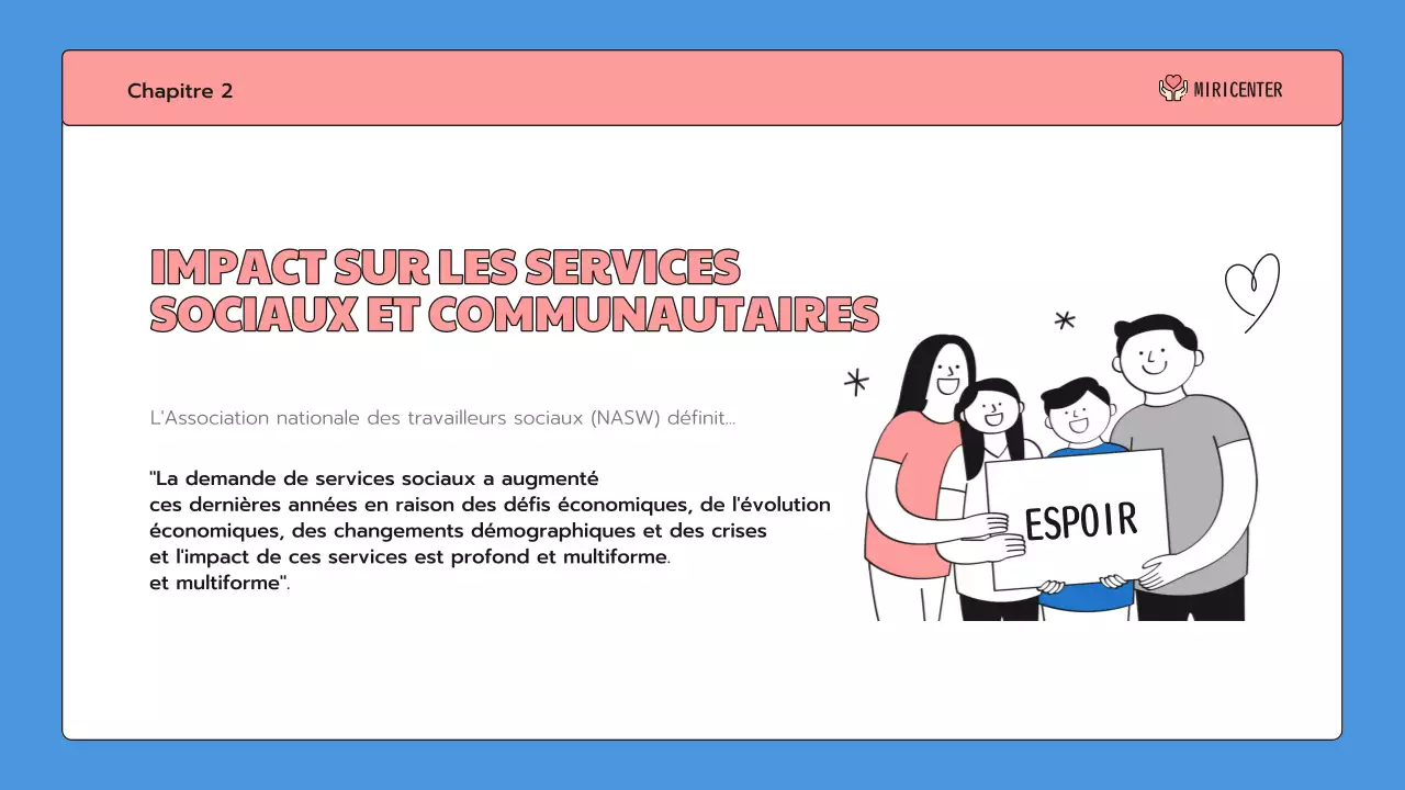 Une jolie introduction au service communautaire en bleu et rose