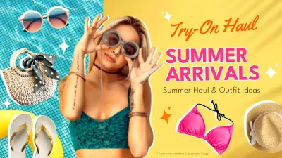 Yellow Trendy Summer Promotion YouTube Thumbnail