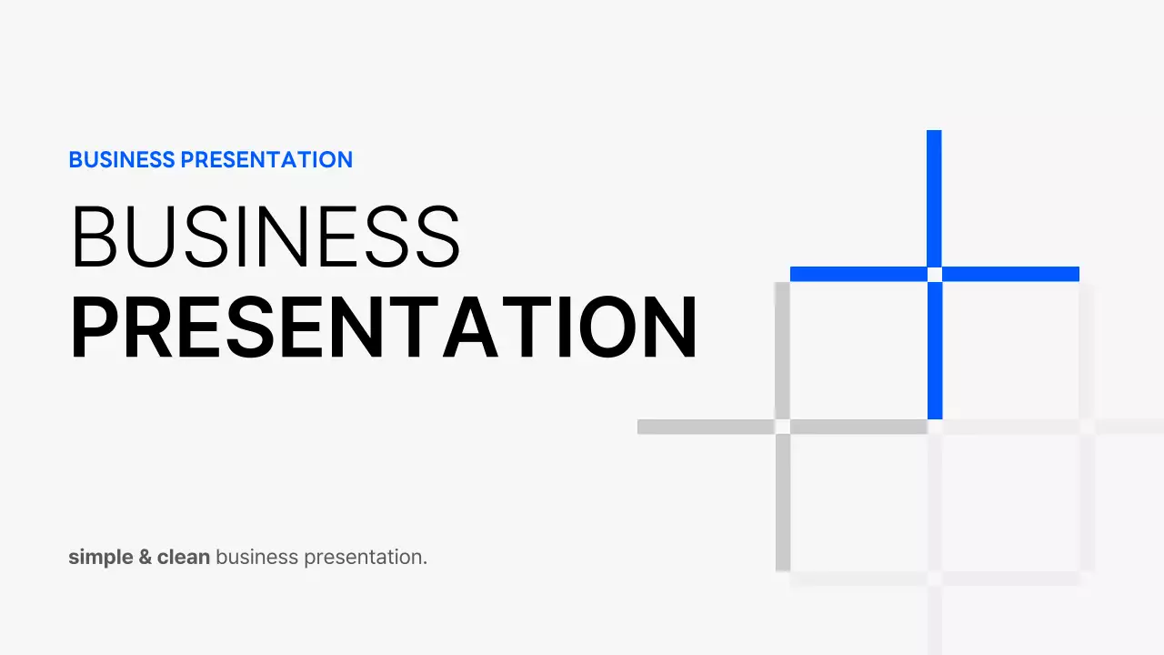 블루 미니멀 비즈니스 프레젠테이션