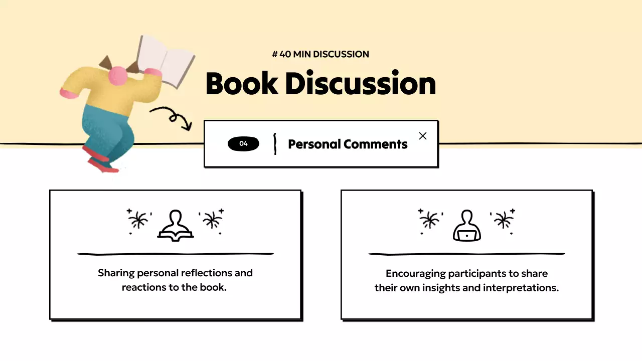 Colorful Minimal Reading Agenda Presentation