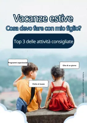 Semplici attività estive in azzurro e bianco