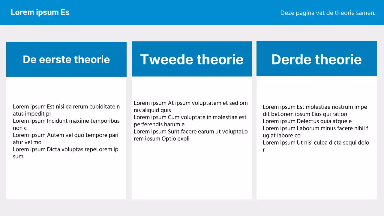 Een eenvoudige syllabus voor een blauw en grijs trainingsprogramma