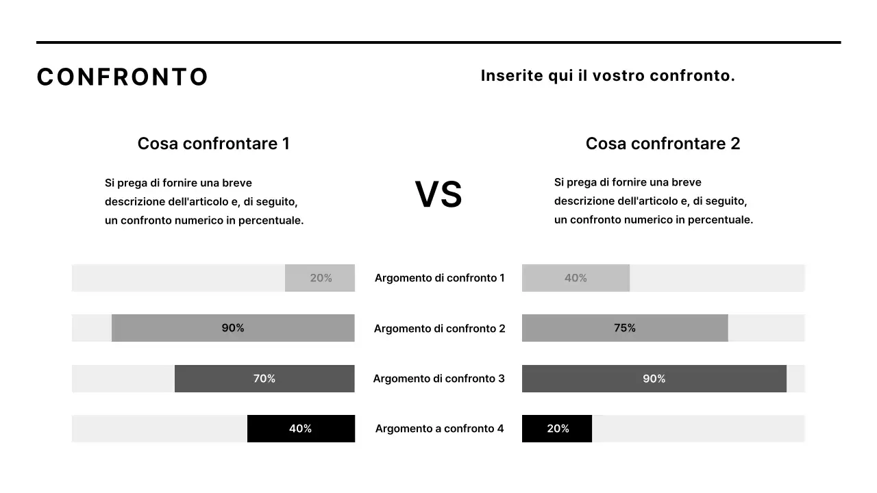 Relazione aziendale minimalista in bianco e nero