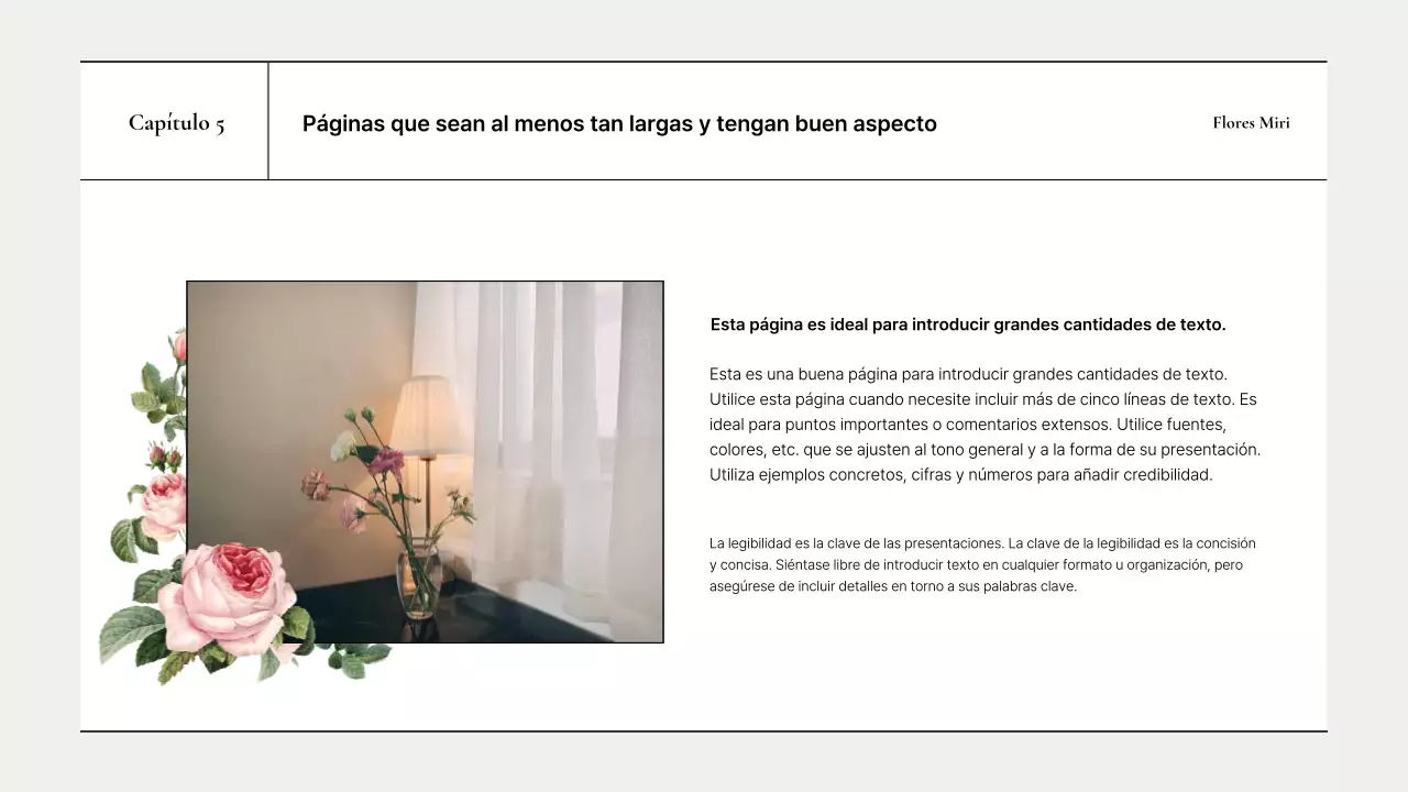 Una sencilla presentación de marca con rosas verdes