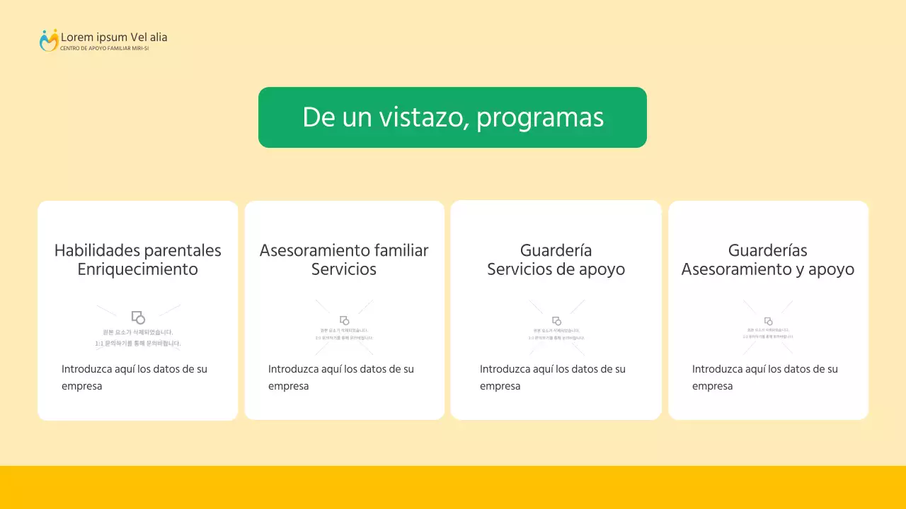 Una sencilla guía amarilla y verde de ayuda a domicilio