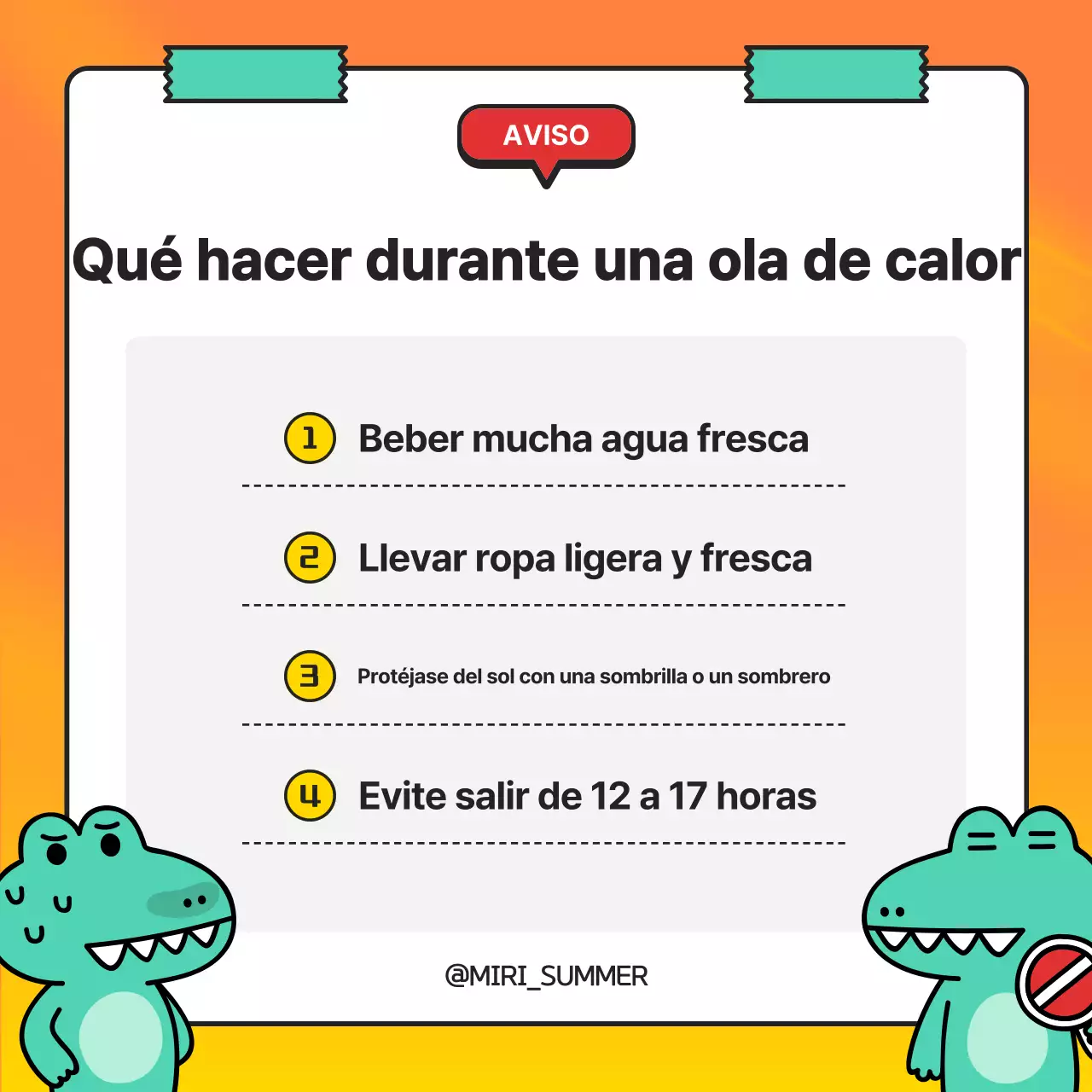 Alerta amarilla y blanca por la ola de calor