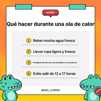 Alerta amarilla y blanca por la ola de calor