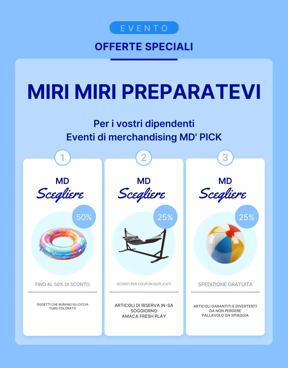 Una guida per una semplice collezione di accessori per l'acqua estivi blu e azzurri