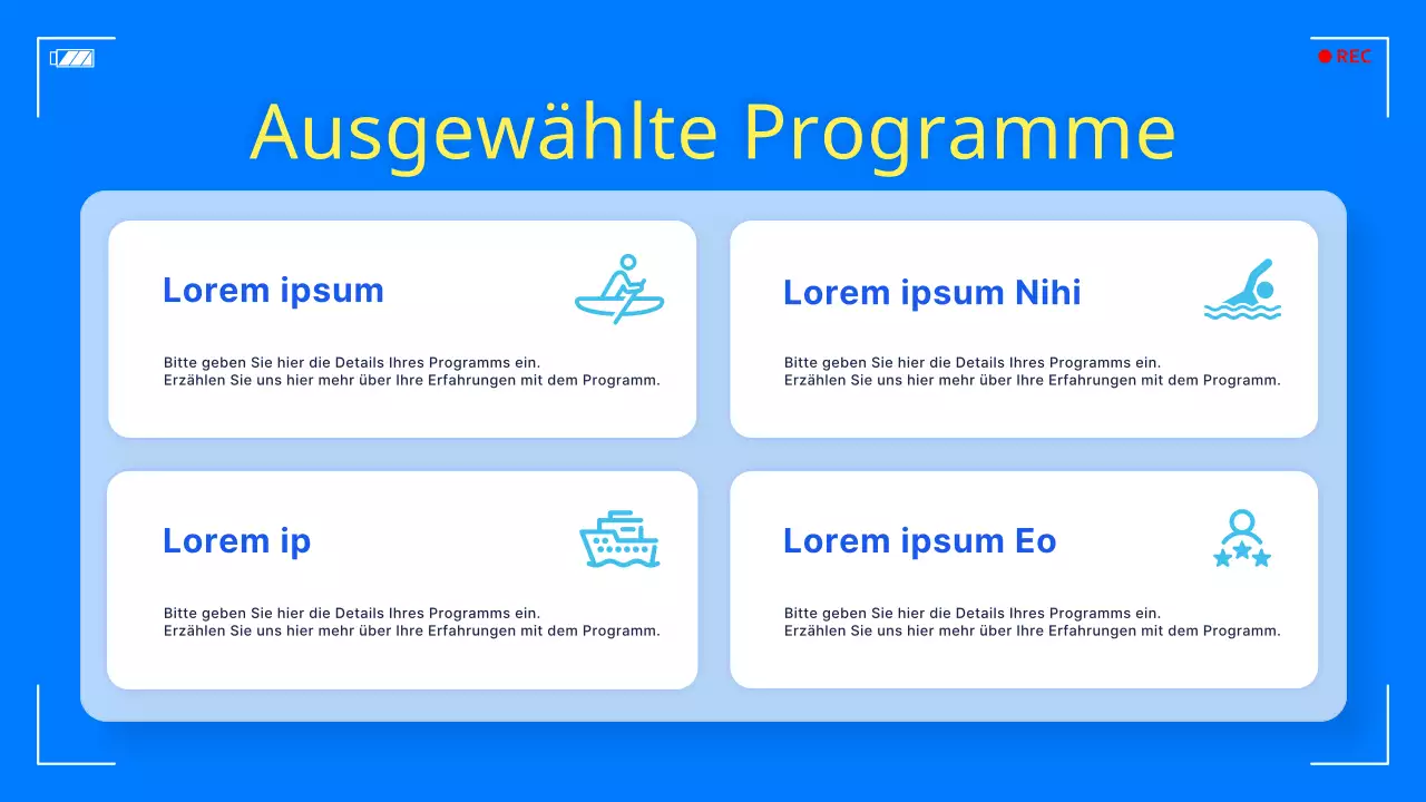 Förderung eines einfachen blau-gelben maritimen Freizeitfestes