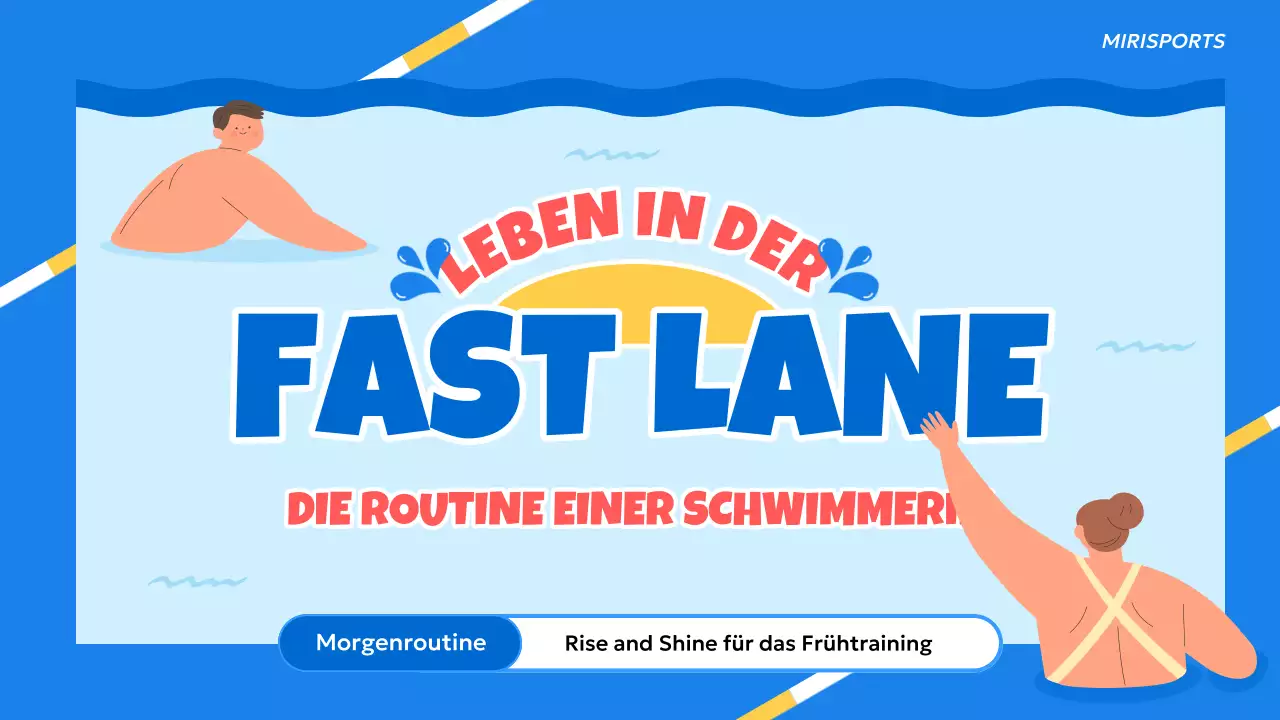 Ein Tag im Leben der blauen und roten Schwimmer und die Werbung, die sie erhalten