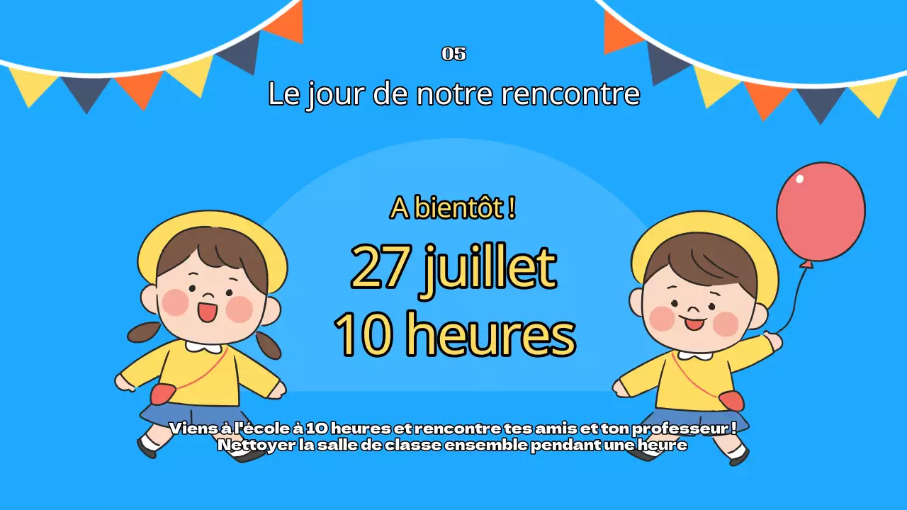 Ressources pédagogiques bleues et jaunes de type école d'été