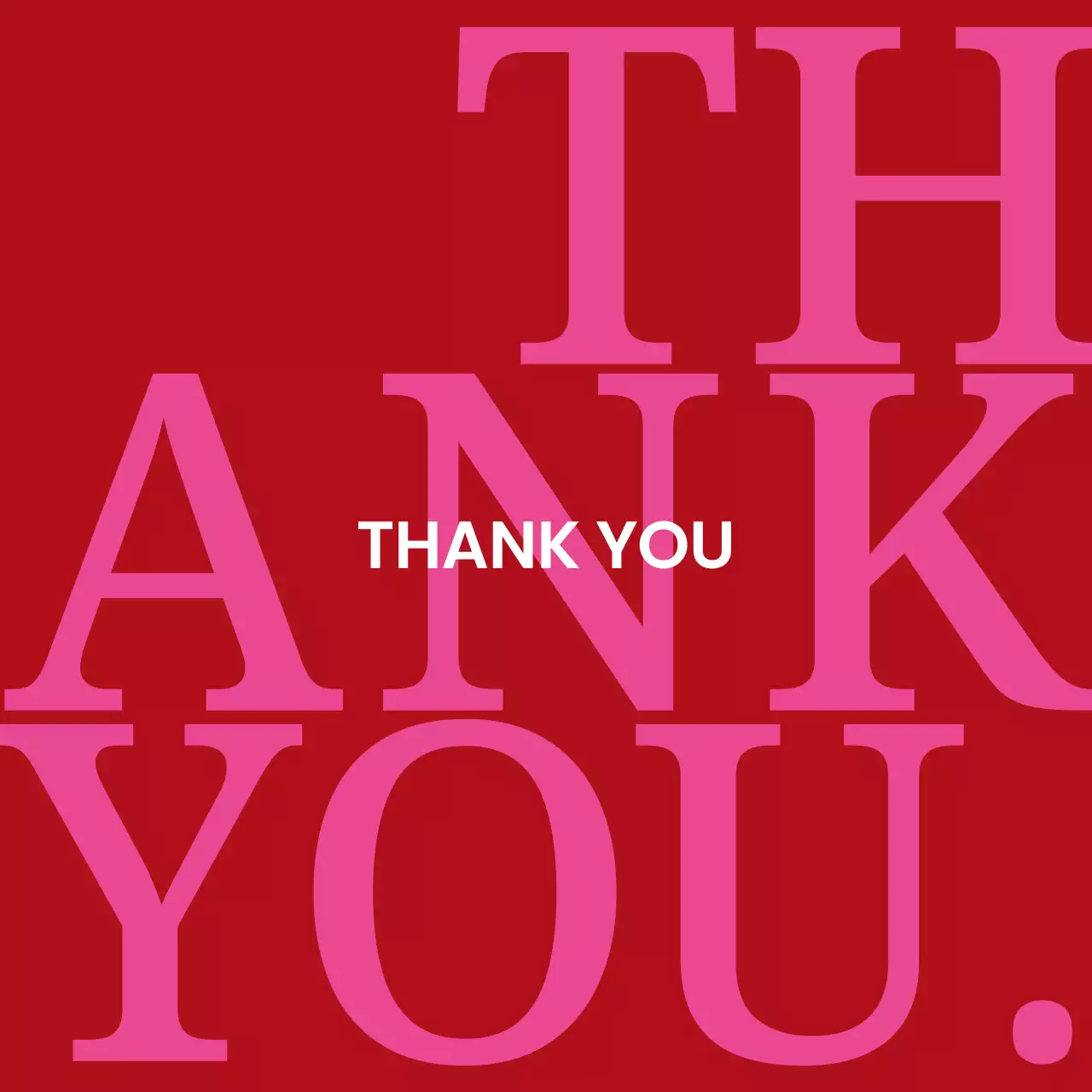 레드배경에 켈리그라피 감사 카드 게시물