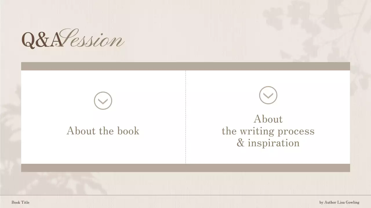 Beige Elegant Book Event Presentation