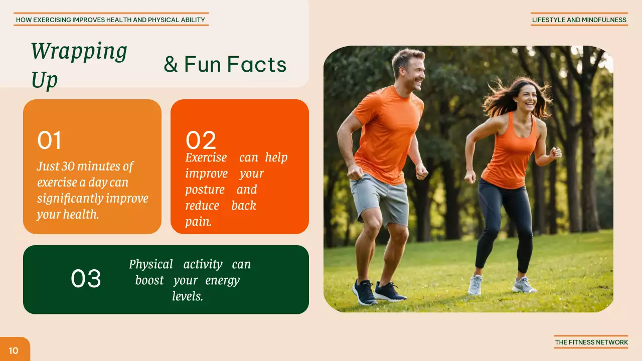 Orange Modern Exercise Guide Presentation
