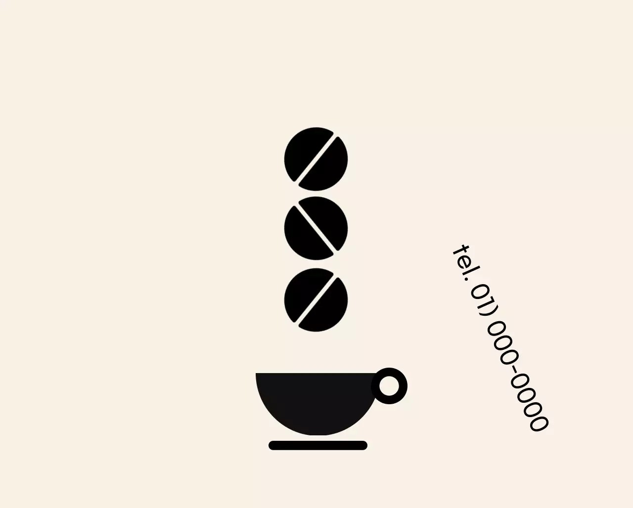 モダンでヒップなカフェの駐車禁止の看板