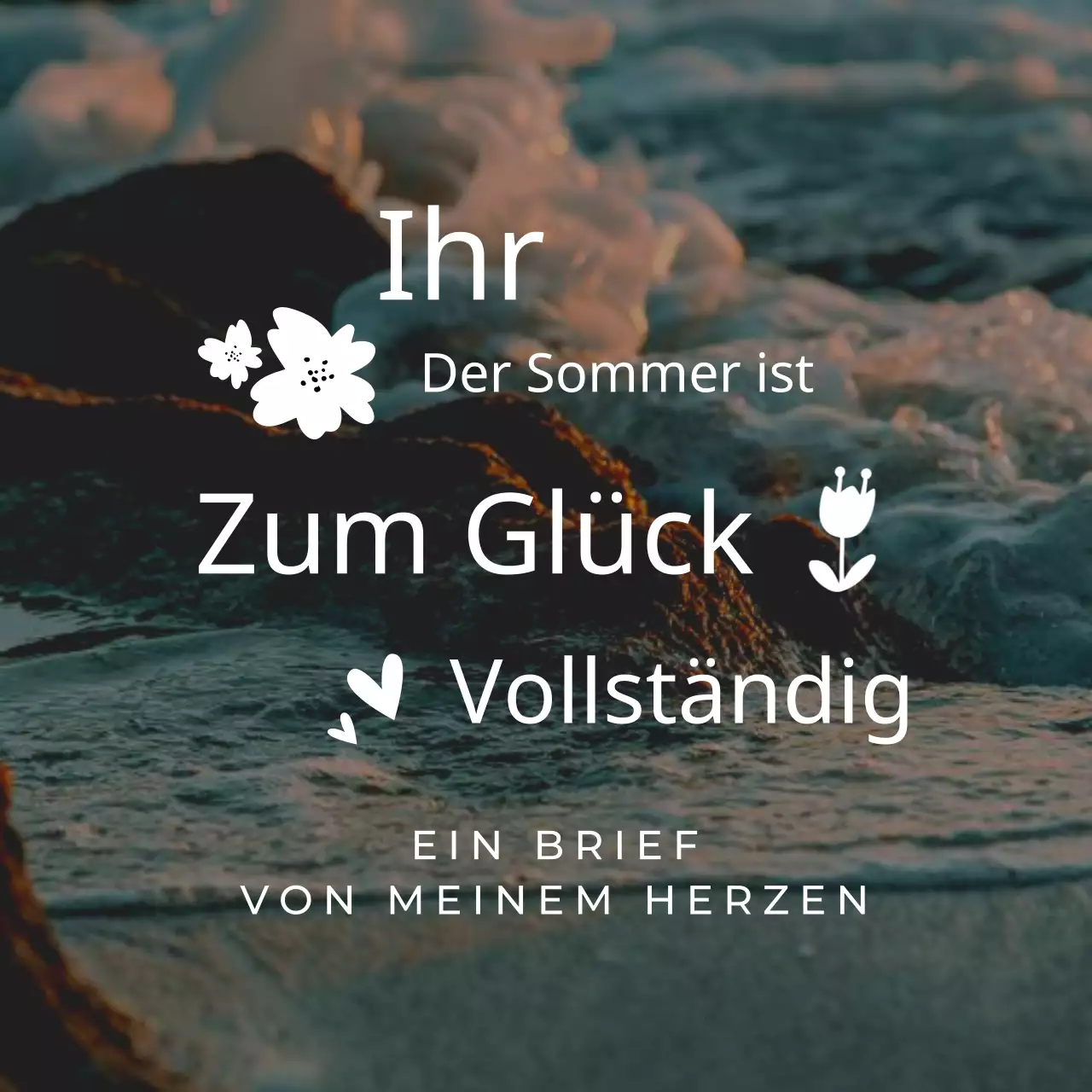 Minimalistische Sommergrüße Briefpapier in schwarz