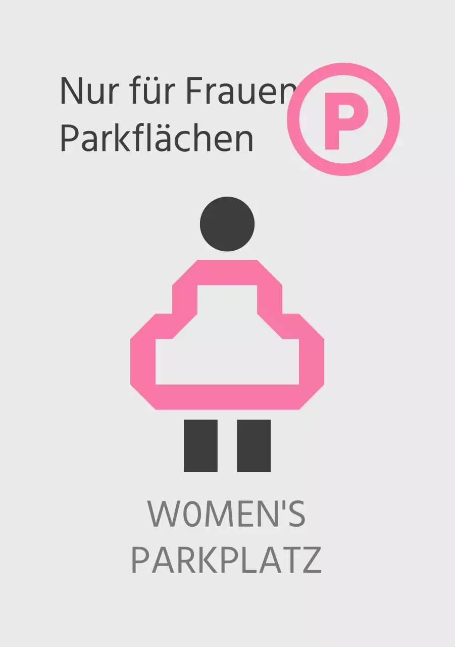 Rosa Parkplätze nur für Frauen