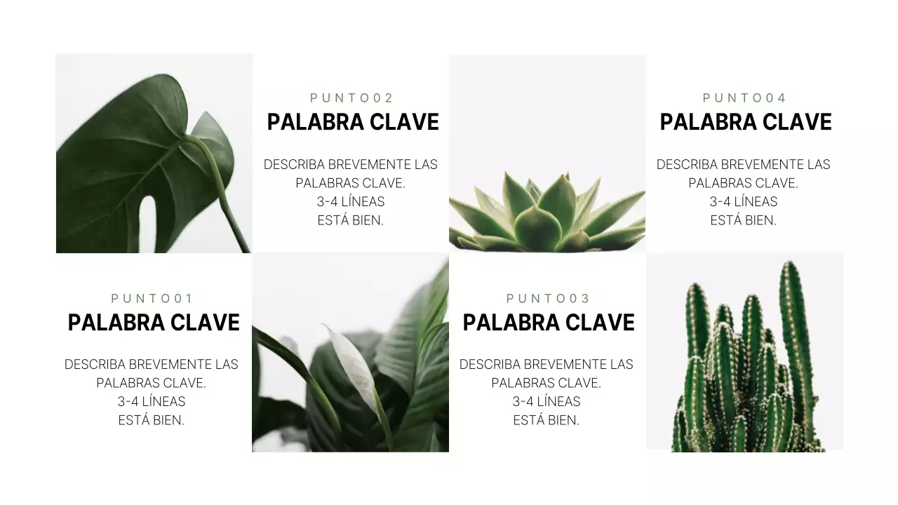 Un perfil de empresa sencillo, de marca, verde y blanco