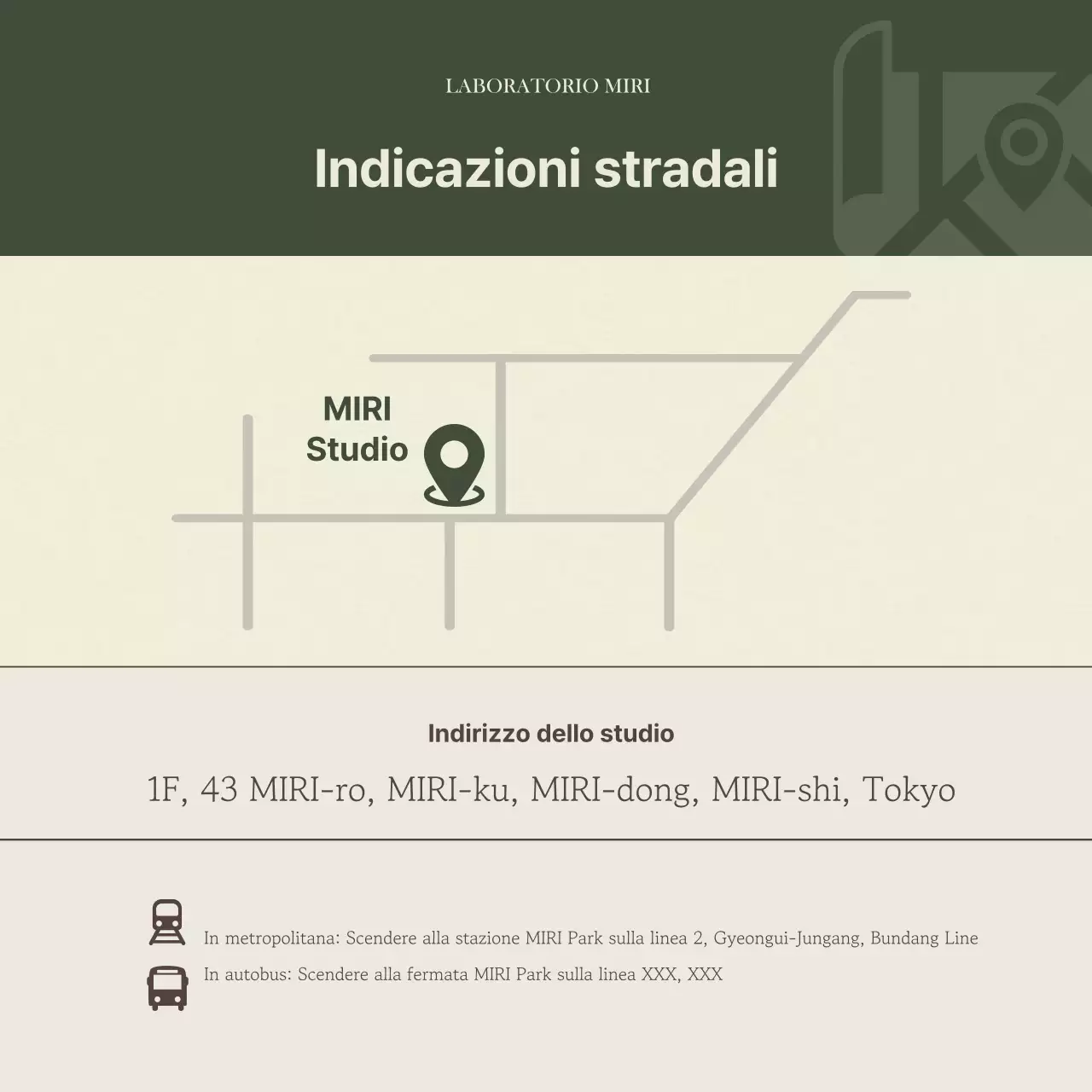 Promuovete un semplice corso di un giorno in kaki e beige.