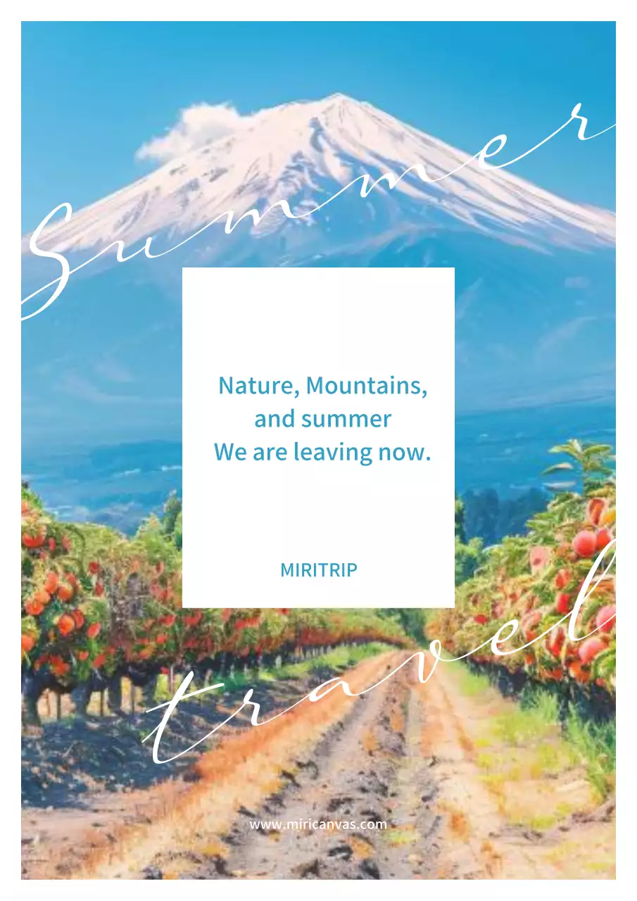 Blue Aesthetic Travel Advertisement Poster