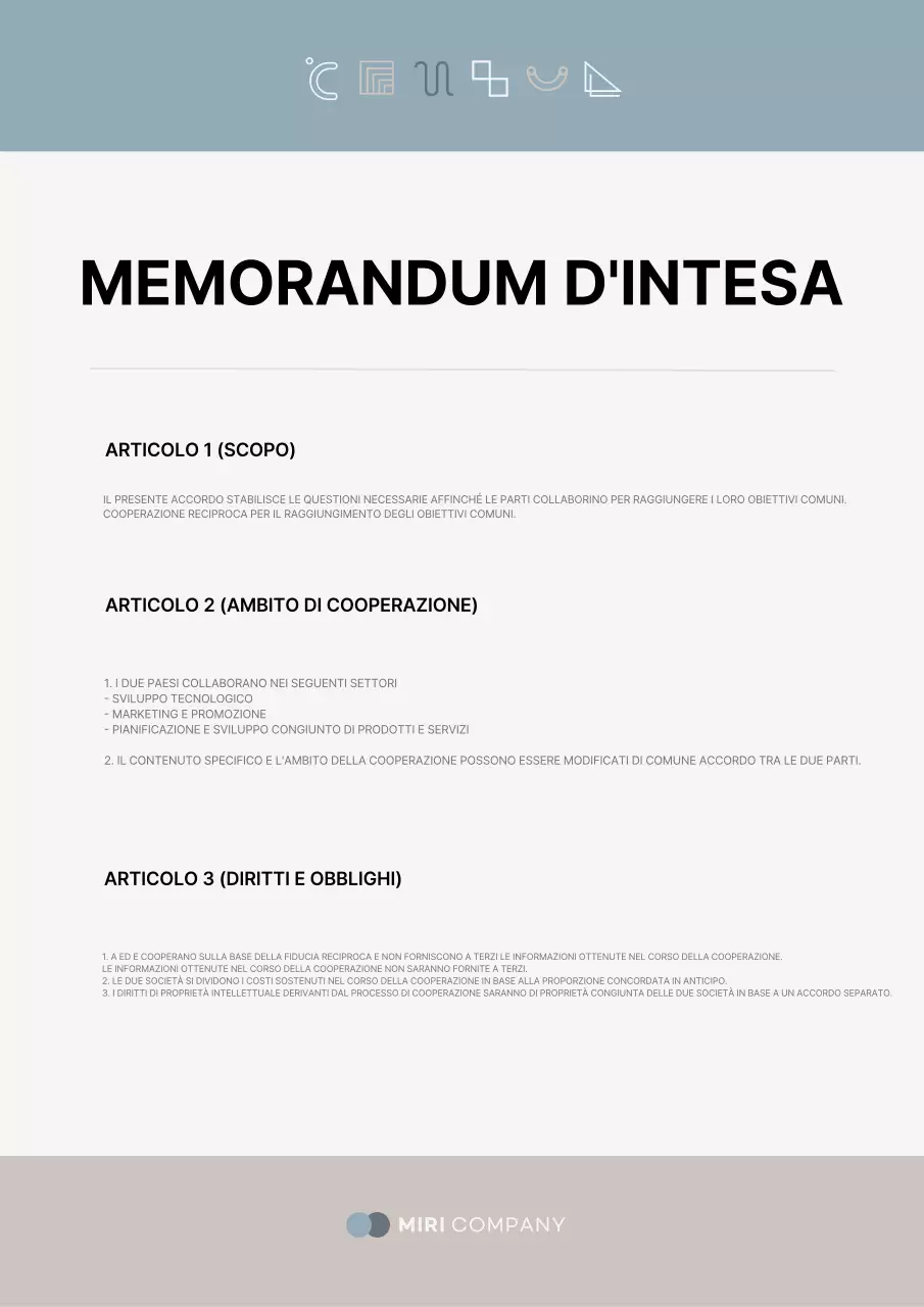 Una semplice suite di cancelleria aziendale in azzurro e beige