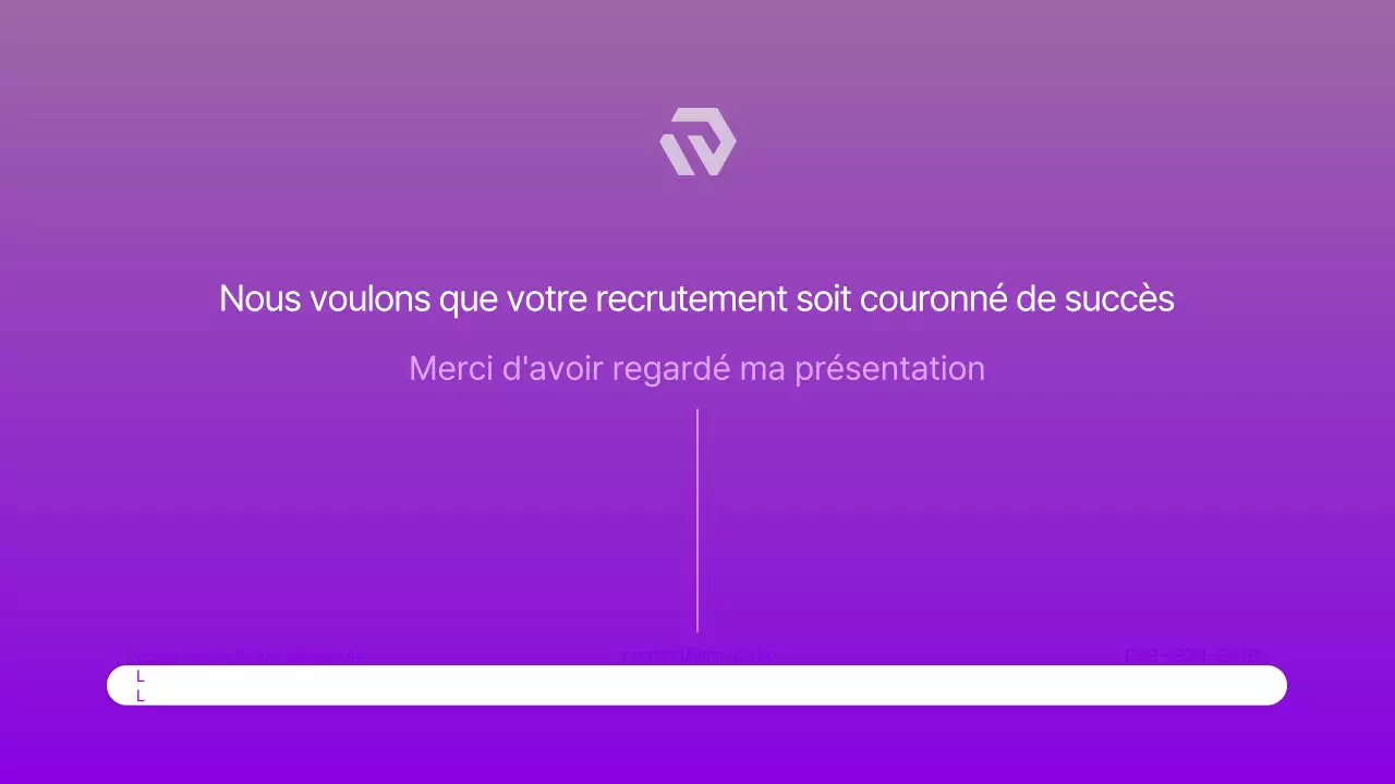 Proposition moderne de chasseur de têtes en RH, en violet et blanc