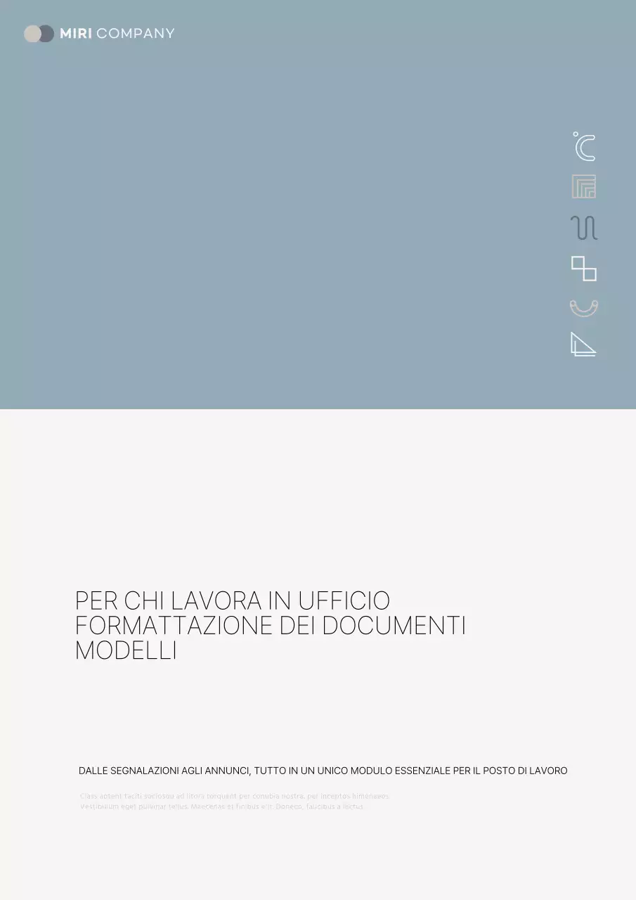 Una semplice suite di cancelleria aziendale in azzurro e beige