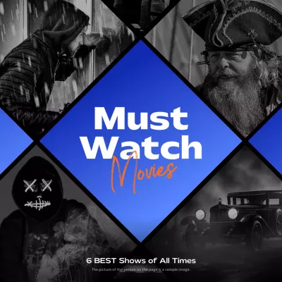 Blue Modern Movies Promotion Social Media Post